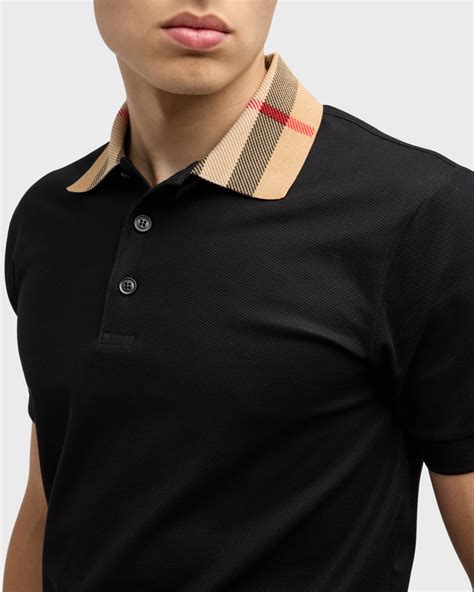 burberry check collar polo mens tan long sleeve|Burberry Limited.